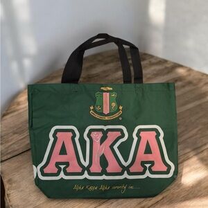 AKA Green and Pink Tote Bag